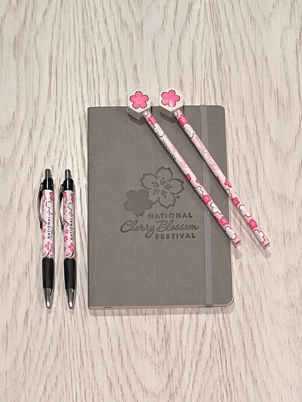 Softcover Journal & Pens / Pencils - National Cherry Blossom Festival - NWOT